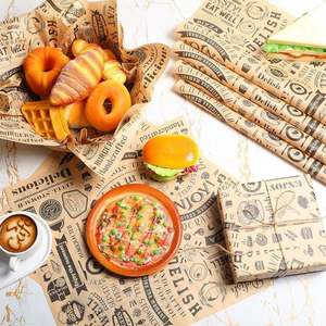 Custom Printed Greaseproof <b>Paper</b> for Food Service Logo <b>Butter</b> <b>Paper</b> for Burger Bakery Pizza Packaging Branding - Product Image 4