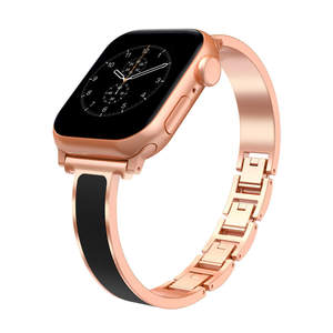 Lady Slim Solid <b>Wrist</b> Metal Bracelet for Apple Watch S10 1146mm 42mm Ultra 49mm and 20mm Watch Zinc Alloy Charm Watch Band - Product Image 2