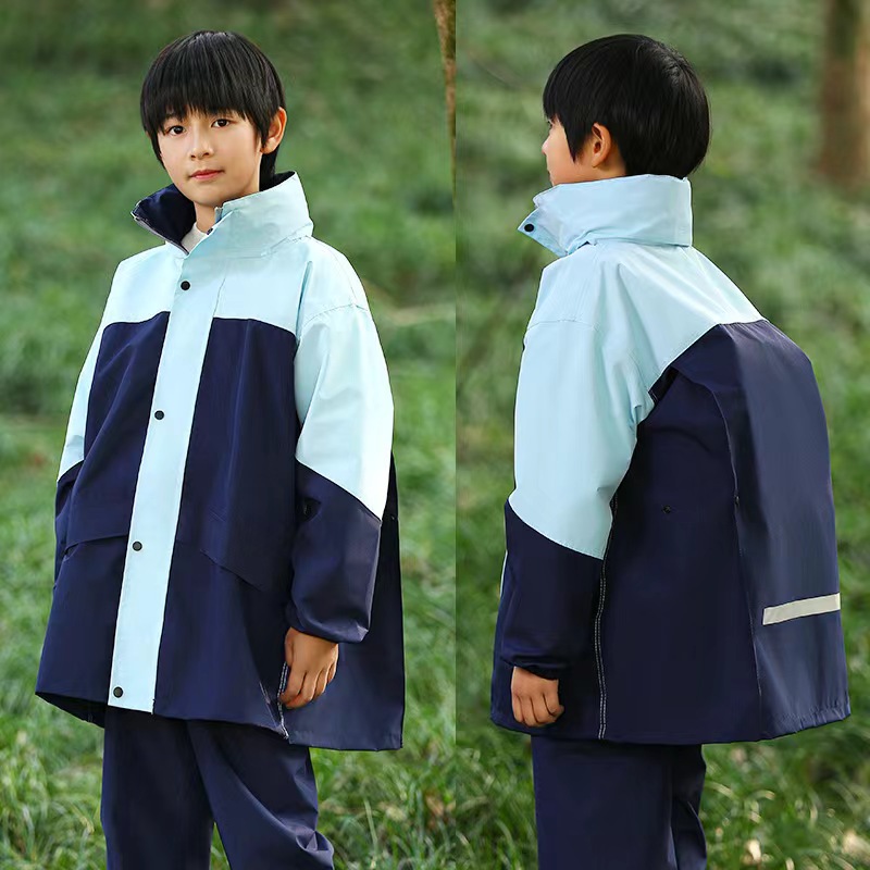 Costume imperméable pour enfants bleu ciel + bleu marine