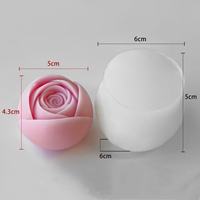 Moule à bougie en forme de rose, moules en silicone ronds, décoration d'intérieur, fabrication de bougies, design en spirale ondulée