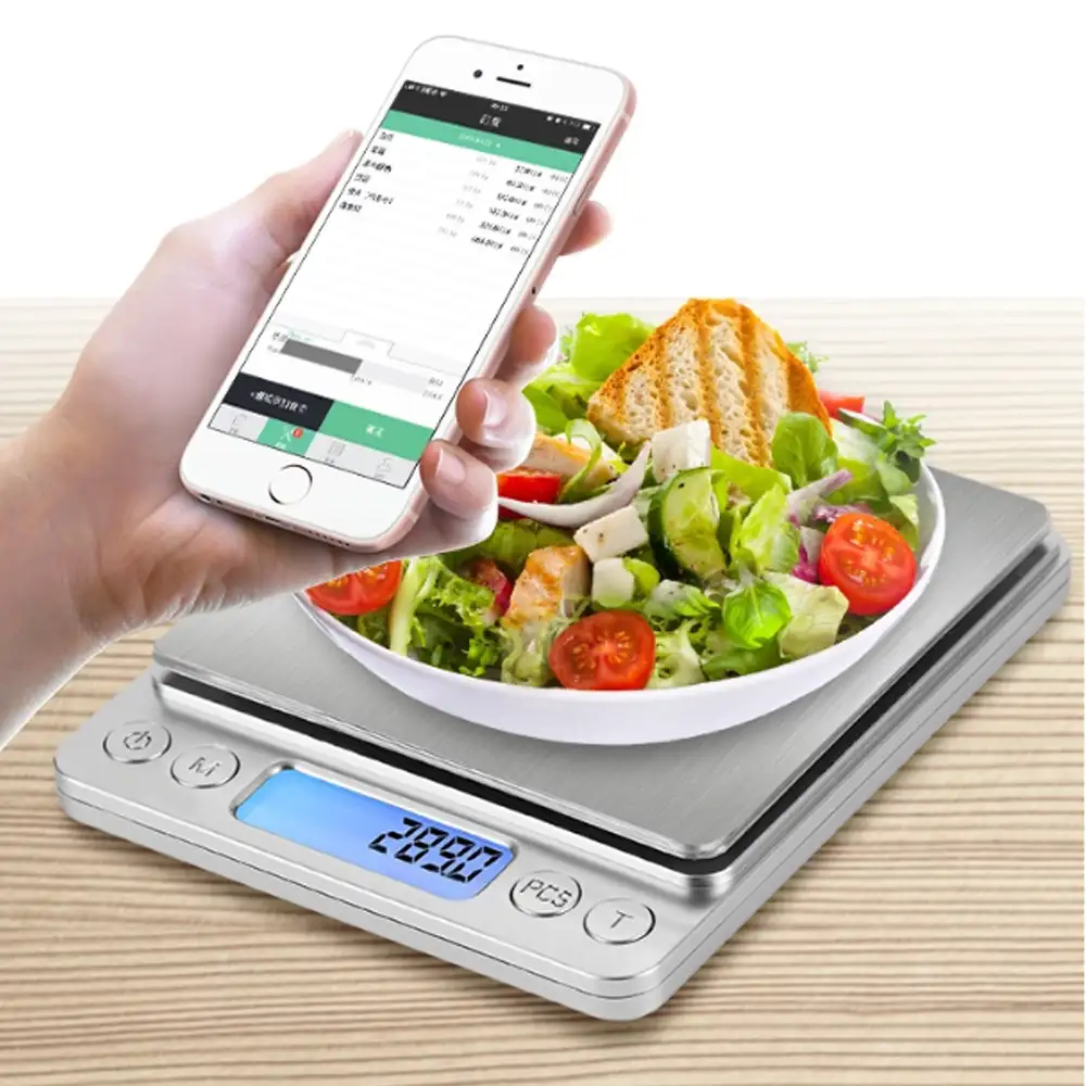 Smart Kitchen Scale Nutrition Food Scale Kitchen Weighing Solution 3000g*0.1g