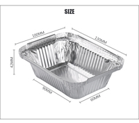 Contenants en aluminium pour plats à emporter F0&8325, barquettes alimentaires en aluminium, boîtes à emporter en aluminium avec couvercles, boîte jetable en aluminium de 260 ml