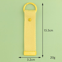 Porte-clés DIY simple en toile, brodé à la main, avec bande de tissu colorée et ruban contrastant, accessoires pour sacs à dos