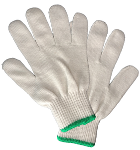Guanti da Lavoro in Cotone Lavorato a Maglia, Protezione Mani Lavabile e Resistente, in Filati di Poliestere e Cotone Bianco Naturale - Product Image 2