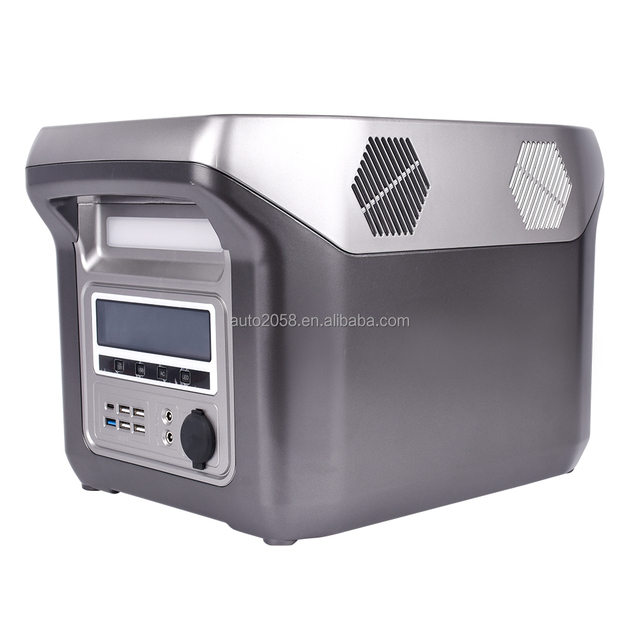 1500W LiFePO4 Portable Power Station Solar Wireless Charging Camping Big Capacity
