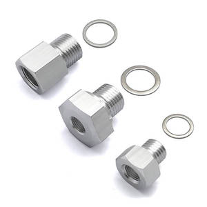 ชุดอะแดปเตอร์เซ็นเซอร์แรงดันน้ำมัน LS สลับเครื่องยนต์: M16x1.5/M12x1.5ตัวผู้ถึง1/8 " / 1/4" NPT ตัวเมีย6061อลูมิเนียม - Product Image 1