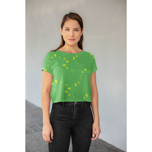 T-shirt corta con stampa all-over con motivo geometrico semplice 3 Gy Poster - Product Image 1