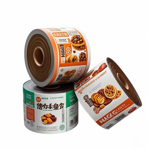 Rollos de película de plástico PE de grado alimenticio laminado, dureza suave para envasado de alimentos inflados, bolsitas, bolsitas, rollo de película para aperitivos - Product Image 1