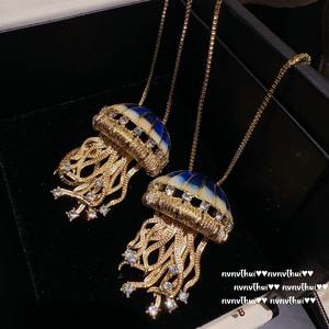 Pendientes <span class=keywords><strong>de</strong></span> borla con forma <span class=keywords><strong>de</strong></span> medusa y patrón <span class=keywords><strong>de</strong></span> nubes rosas brillantes vintage, con gemas, para <span class=keywords><strong>mujer</strong></span>, diseño <span class=keywords><strong>de</strong></span> huevo, color rosa princesa - Product Image 5