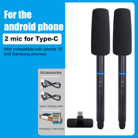 Microphone d'entrevue à main Microphone sans fil pour Smartphone pour IPhone, Téléphone Android USB C Microfone Microfoni Microfonos