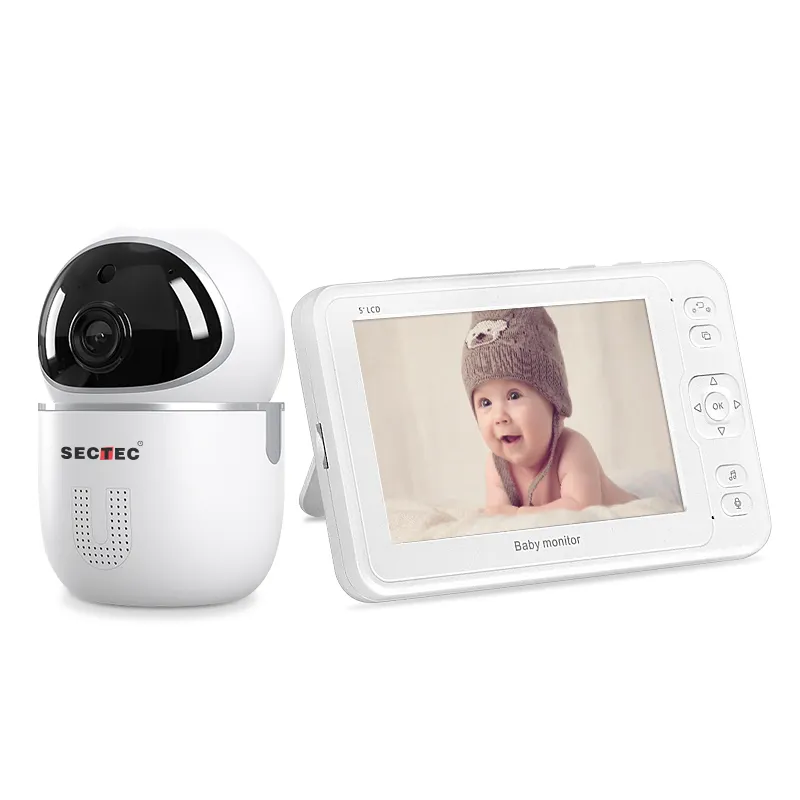 SECTEC New Model 5.0 inch LCD Display Baby Monitor Wireless Video With Digital Camera Baby Monitor