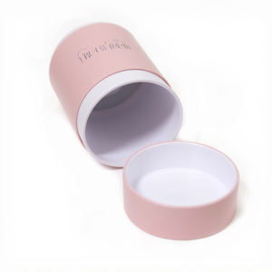 Boîte d'emballage en tube de papier de luxe écologique avec logo imprimé personnalisé pour cosmétique de parfum d'huile essentielle de poudre libre (couleur rose) - Product Image 6