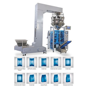 Cabezal de pesaje automático Vertical P32, Pembungkus Kerupuk, Envasadora Galletas para alimentos, incluye bolsa de etiquetado, película - Product Image 3