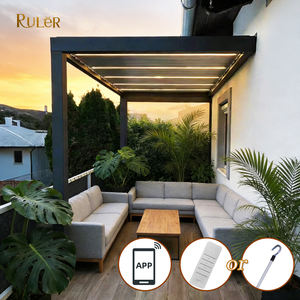 Pérgola Bioclimática Motorizada de Aluminio para <span class=keywords><strong>Patio</strong></span> y Jardín, Techo de Láminas para Protección Solar, Pérgola Moderna para Exteriores - Product Image 1
