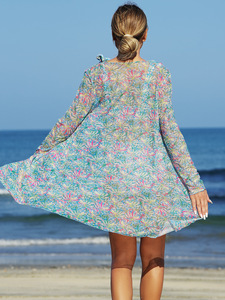 RUIQUWIN Maillot de bain 3 pièces pour femmes grande taille, taille haute, push-up, avec couverture en maille, séchage rapide, respirant, écologique, vêtements de plage d'été - Product Image 4