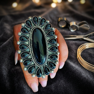 Stylish <b>Black</b> Onyx Bezel Setting 925 Solid Sterling <b>Silver</b> <b>Ring</b> Natural Gemstone Statement Jewelry for Wedding & Anniversary - Product Image 2