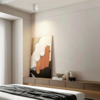 Spot LED de plafond rotatif 355° anti-éblouissement à faisceau large réglable noir/blanc sans encastrement pour la maison