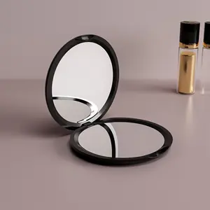 Hadiah perjalanan Logo kustom kosmetik Mini ringkas kecil Make Up Makeup saku cermin Logo kustom