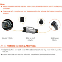 Adaptateur de charge CC portable GB/T vers CCS 2, 400 kW, 1000 V, 400 A, connecteur rapide pour station de charge EV Type 2, prise EVSE, IP55