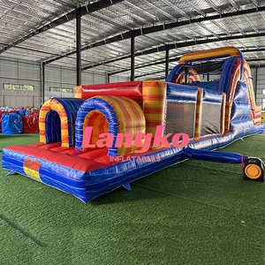 Carrera de obstáculos de Pvc para fiestas al aire libre, carrera de obstáculos de agua, carrera de obstáculos inflable comercial - Product Image 1