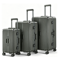 Valise rigide ABS+PC avec cadre en aluminium, bagages 20/24/28 pouces, serrure à code TSA 360 °   Roues pivotantes avec logo personnalisé OEM en gros
