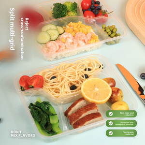 Contenants de préparation de repas avec logo personnalisé, boîtes à lunch jetables en PP de qualité alimentaire, emballage écologique à emporter, service de marquage rapide - Product Image 2