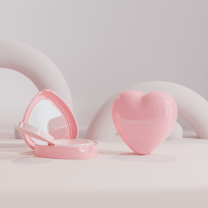 Hộp đựng phấn <span class=keywords><strong>mini</strong></span> hình trái tim dễ thương Jinze kèm bông phấn - Product Image 1