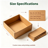 Boîte en papier kraft pour télescope à ouverture supérieure personnalisée, acceptant les commandes d'échantillons, base et couvercle recyclables, pour emballage de produits cadeaux et de vente au détail
