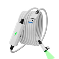 Câble de données de jeu de type C vers USB VR Link 3A Tresse de charge rapide blindée Port de charge séparé Indicateur LED Alimentation ininterrompue