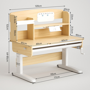 Estación de <span class=keywords><strong>estudio</strong></span> ergonómica para niños con escritorio inclinado, esquinas anticolisión, cajón de papelería integrado, <span class=keywords><strong>centro</strong></span> de aprendizaje para niños - Product Image 2