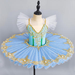 2025 professionale danza danza danza del balletto maniche a sbuffo abito più <span class=keywords><strong>Ballerina</strong></span> Tutu gonna Performance pratica Costume per le ragazze - Product Image 4
