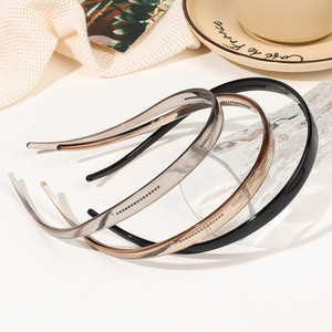 批发塑料细头带简单半透明光滑豹纹发带女头带 - Product Image 4