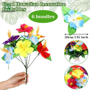 ดอกไม้<span class=keywords><strong>ฮาวาย</strong></span>ประดิษฐ์ช่อดอกไม้สําหรับตารางFaux Hibiscusช่อดอกไม้ดอกไม้เขตร้อนสําหรับLuauฤดูร้อนธีมสวน - Product Image 2