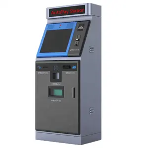 Fabricante de quioscos, estación de pago automática tipo vestíbulo personalizada, quiosco de pago de estacionamiento de automóviles con dispensador de billetes aceptadores de efectivo