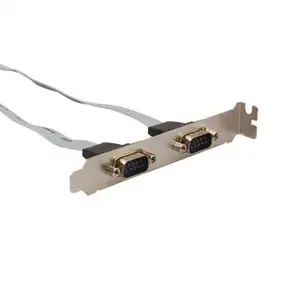 Câble mâle 2 ports Com RS232 Port série DB9 9 broches avec panneau de support vers câble adaptateur d'extension d'ordinateur à double FC-10P