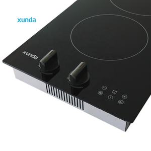 Table de cuisson à <span class=keywords><strong>induction</strong></span> électrique Xunda double, encastrable et sur plan, avec plaques céramiques horizontales, 2 brûleurs, pour usage domestique - Product Image 5