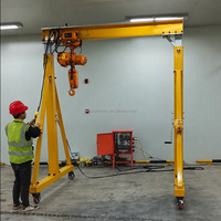 Grue portique mobile de 500 kg à 1 tonne, hauteur réglable, pour l'entretien des garages