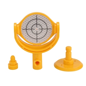 <span class=keywords><strong>Mini</strong></span>-prisme de topographie, cible réfléchissante avec support, en plastique ABS jaune, diamètre 60 mm, avec réticule imprimé - Product Image 3