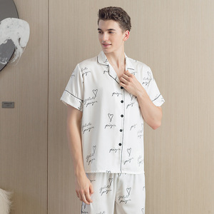 <span class=keywords><strong>Pigiami</strong></span> Personalizzati per Coppie su Misura, Design Estivo Sexy con Maniche a Tre Quarti, Traspiranti, ad Asciugatura Rapida, in Seta Stampata - Product Image 5
