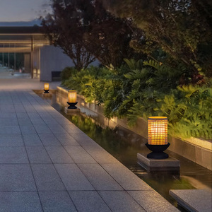 Lámpara de jardín LED de estilo japonés para exteriores, impermeable, para villa, patio, terraza, iluminación ambiental - Product Image 3