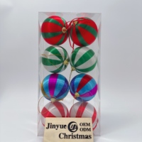 Boules de Noël de haute qualité en satin, 8,8 cm, facettées, rouges, avec capuchon doré, imperméables et écologiques