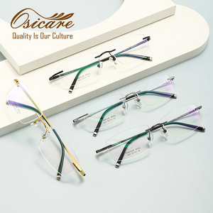 Chất lượng cao Thông số kỹ thuật Kính mắt titanio tốt gafas nữ Eyewear titanio Thông số kỹ thuật người đàn ông không có vành Titan mắt kính khung quang học - Product Image 3