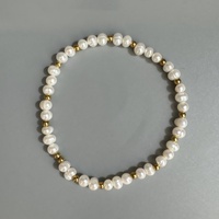 Bracelet en perles d'eau douce en forme de cœur, bijoux de poignet superposés en acier inoxydable pour femmes, cadeau