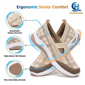 Chaussures décontractées pour femmes <span class=keywords><strong>HC</strong></span>, style « Mom Shoes », avec chaussettes intégrées, doublure en maille, semelle souple en PVC/caoutchouc, livraison directe transfrontalière - Product Image 2