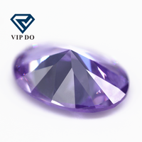 5A grade wuzhou CZ gemmes 2*3mm-15*20mm ovale coupé lavande cubique zircone pierre précieuse en vrac synthétique de forme ovale pierres CZ découpées à la machine