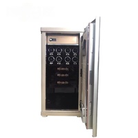 Eonluxe Boîtier de rangement et de présentation en métal pour montres mécaniques à remontoir automatique, 8 emplacements, 3 tiroirs, avec serrure à empreinte digitale, pour collection de bijoux