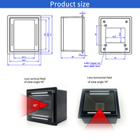 Escáner de Montaje Fijo EMT6552, Módulo de Control de Acceso, Lector de Códigos de Barras 2D, Códigos QR, Interfaces USB para Android