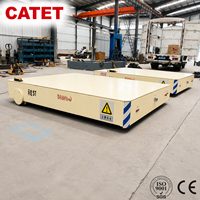 Camion à plateau électrique sans rail à faible coût de 5 tonnes avec réducteur de moteur trois-en-un pour la manutention de matériaux