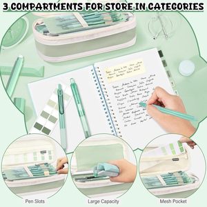 Портативный набор для аннотации книг (40 шт.) с пеналом и закладками для изучения Библии, студенческие канцелярские принадлежности - Product Image 4