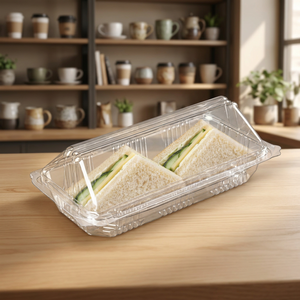 Boîte à gâteaux triangulaire en PET transparente avec verrouillage inviolable, capacité 7 pouces, gamme spécialisée, vente en gros - Product Image 2
